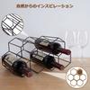 Metal Wine Rack, Wine Bottle Holder, Stackable, Holds 7 Bottles, Wine Shelf, Wine Storage, Wine Stand (Black, 7 Bottles)