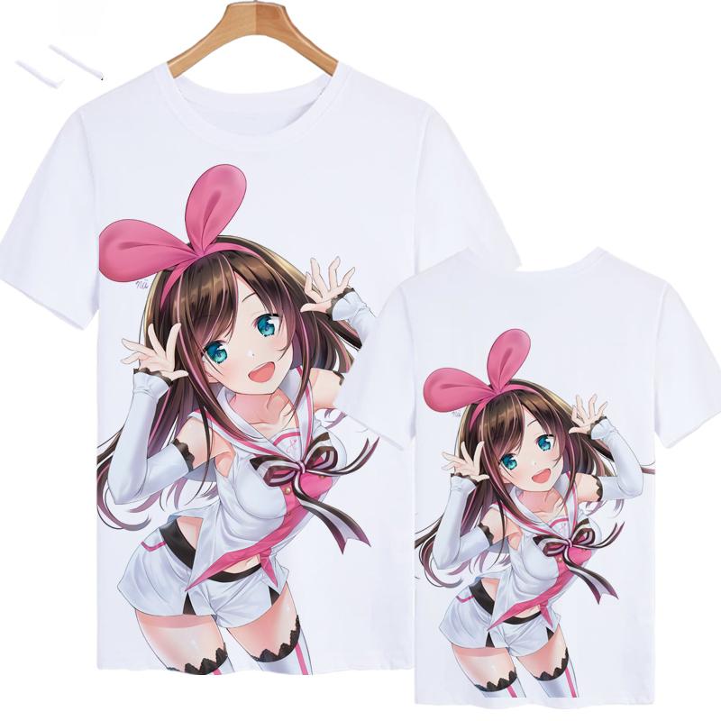 Kizuna AI Hololive VTuber Cosplay T-shirt 2025 New 3D Print Kawaii Kid Anime t shirt Men/Women Harajuku Short Sleeve Tee Y2k Top