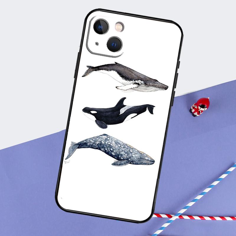 

Чехол для телефона Акула и Косатка Для iPhone 16 Pro 15 Pro 11 12 13 14 Pro Max Mini XR 16e 15 16 Plus Защитный Корпус iPhone XR