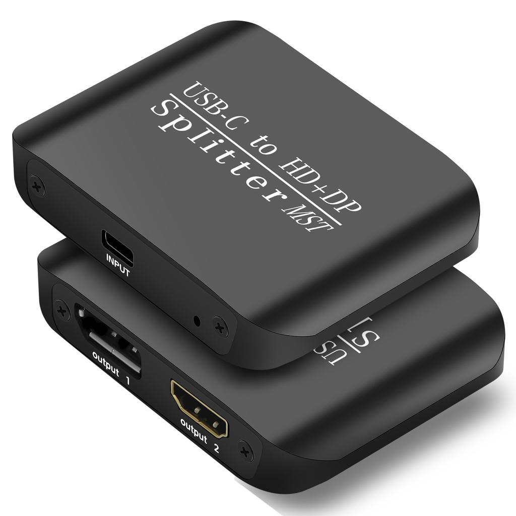Type-C To HDMI+DP 1x2Laptop Splitter MST Two-Screen Display One Input Two Output