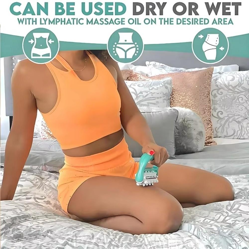 Multi-Round Muscle Massage Roller 360° Rotating Deep Tissue Massager for Waist