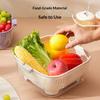 Kitchen Double Drain Basket Washing Vegetable Basket Thickened Transparent Drain Basin Multifunctional Fruit and Vegetable Basin