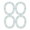 4 Pieces Wire Wreath Frame Flower Egg Shaped Metal Rings for Easter DIY Crafts Supplies