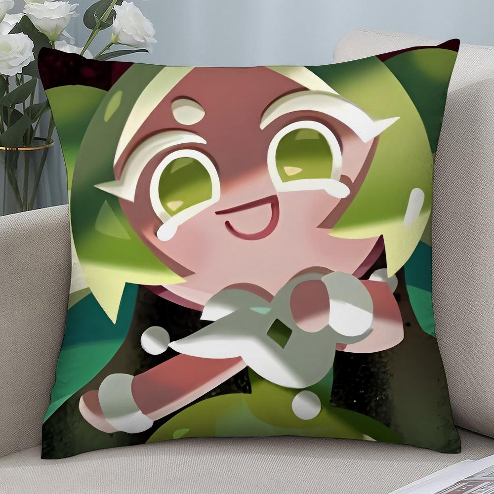 Game C-Cookie Run Kingdom Pillow Case Short Plush Pillow Covers Sofa Decorative Gift Home Double-sided Printing Cushion Cover