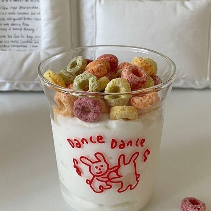 Elegant Table Rabbit Dance Glass Cup & Mug 2 Types Cute Cups for Friends Gifts