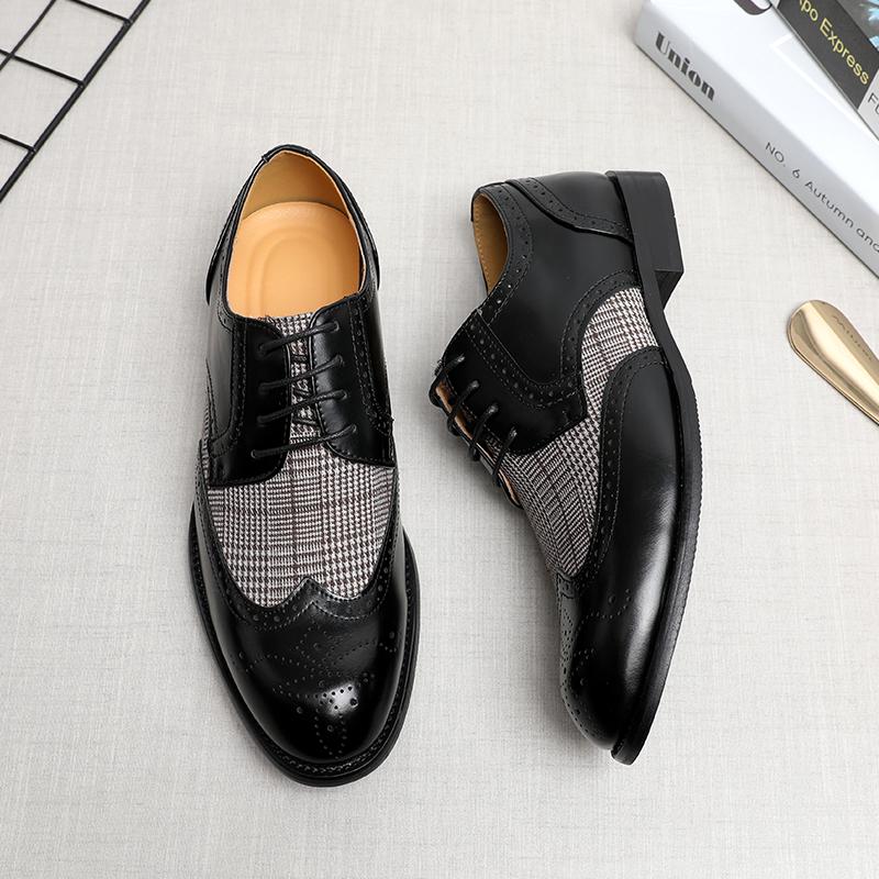Fashion Stylish Leather Derby Shoes Classic Men Business Dress Footwear Comfortable Men's Casual Shoes Outdoor Oxford Shoes Man Sneakers