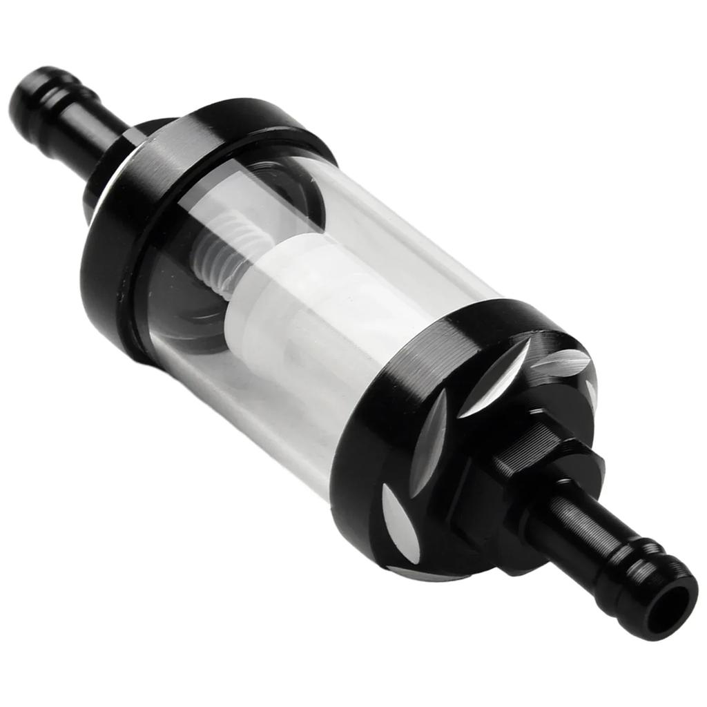 Zubehör Kraftstofffilter 1 Stück 5/16" Praktisch Wiederverwendbar 8mm Teile Motorrad Ersatz 5/16" Chrom Und Glas