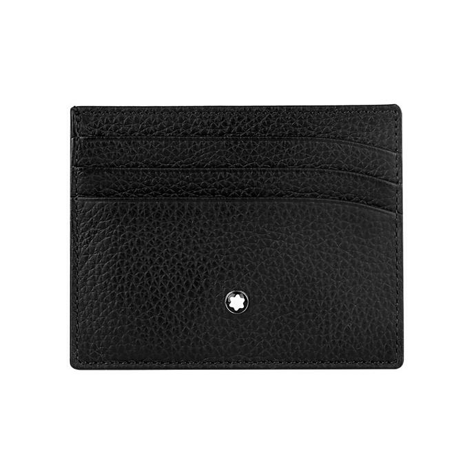 Montblanc Meisterstück Series Grain Soft Leather Open Closure Multi-Card Slot Wallet Men wallet Black 114473 Basic Set (Bag+Dust Bag)