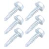 250Pcs Self Drilling Screw Zinc Plated Carbon Steel Fasteners for Sheet Metal Wood Work M4.8x19 Hex Head