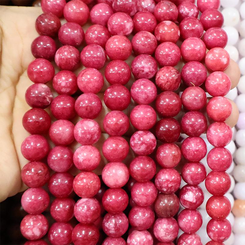 Natural Stone Crystal Beads: Round Beads for Jewelry - Colored Necklaces, Bracelets, Pendants DIY Accessories