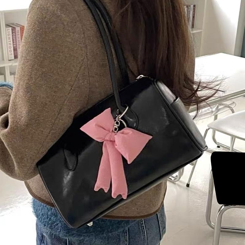 Practical Bowknot Keyring Mobile Phone Accessory Pendant Cute Backpack Decorations Soft Bag Charm for Handbag Wallet Car