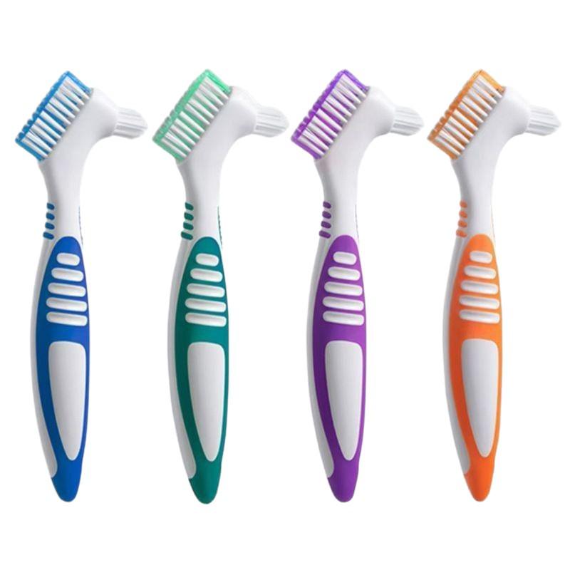 Colorful Double-Headed Denture Cleaning Brush - Daily Necessity.