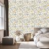 Wild Flowers Wallpaper Light Gray and White for Living Room and Bedroom 50x1000