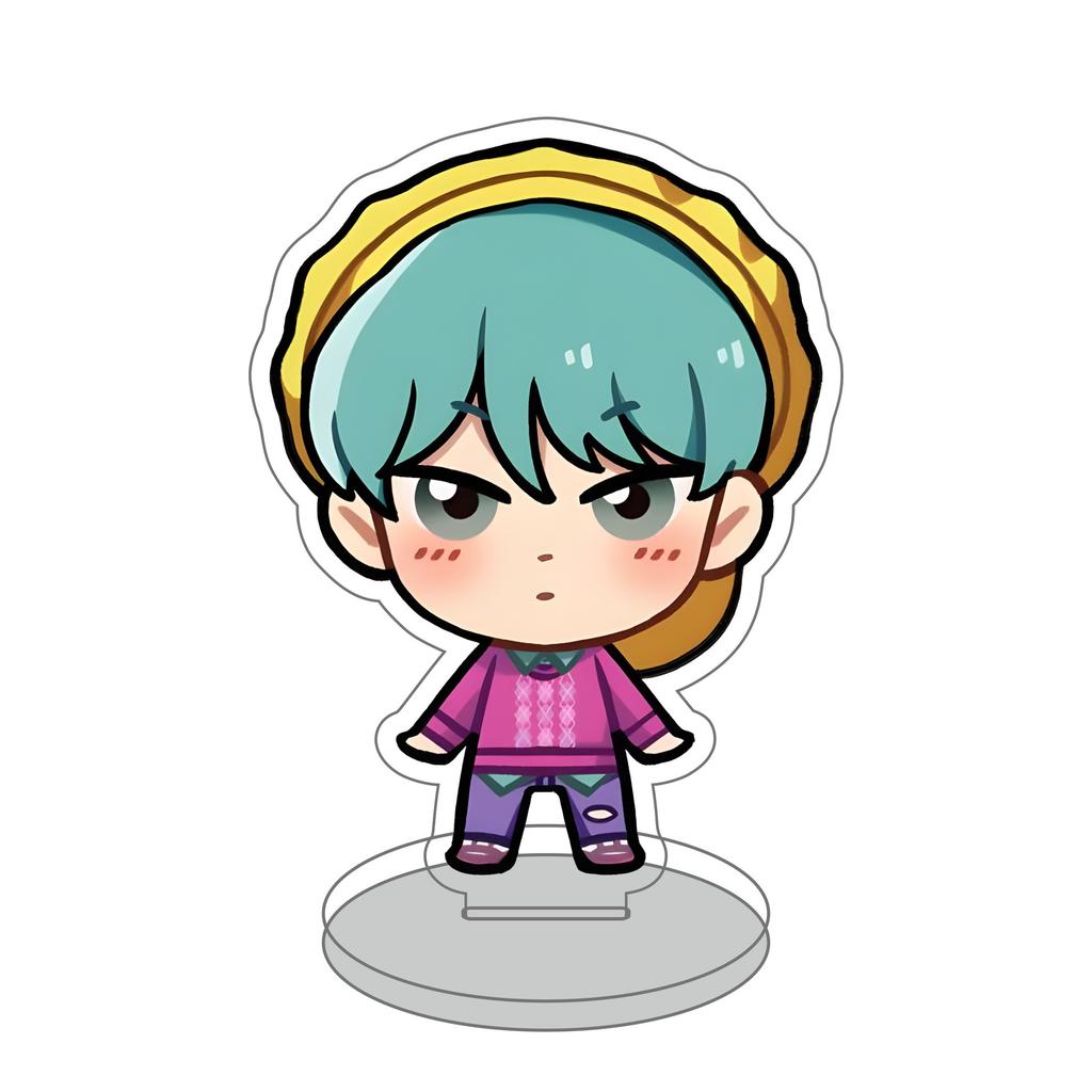 1-Piece Of K-POP Anime 10CM 2D Acrylic Stand Decoration For Bedroom, Living Room, Kitchen, Desk Decoration The Perfect Gift