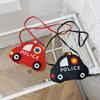 Cute PU Leather Children's Shoulder Bag 3D Splicing Crossbody Bag Cartoon Car Shape Handbag for