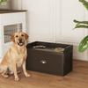 Elevated Dog Bowls, 2-in-1 Bowl Holder Storage, Drawer, 2 Bowls, 60 x 30 x 36 cm, Coffee Brown