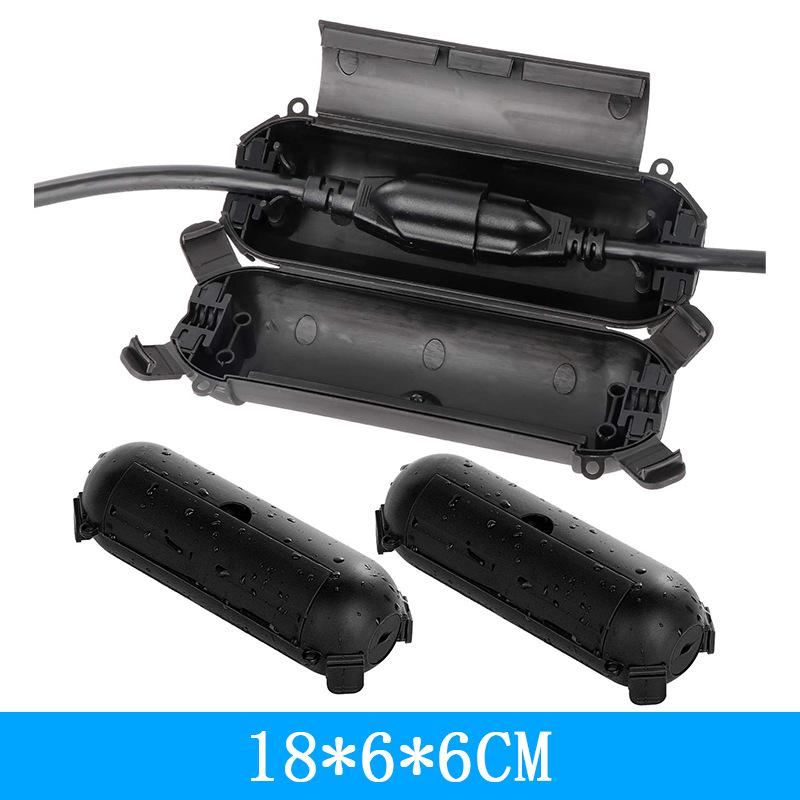 Compact Black Waterproof Junction Box with Upgraded Claws and Mounting Hole for Safe Power Extension