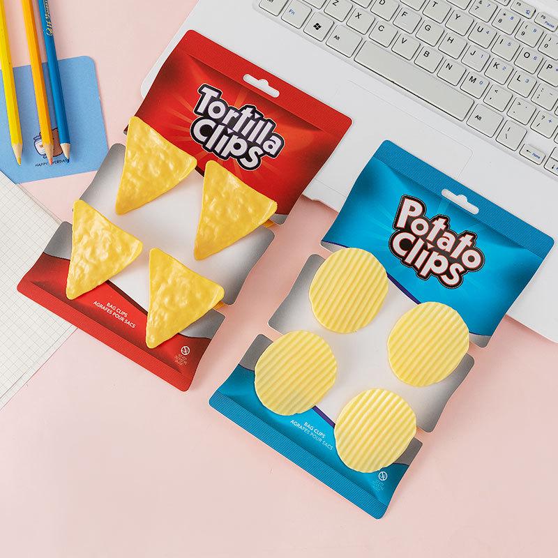 Cute Chip Clip: Creative Storage & Sealing Solution for Snacks, Food Preservation, and Office Use. Moisture-Proof and Practical.