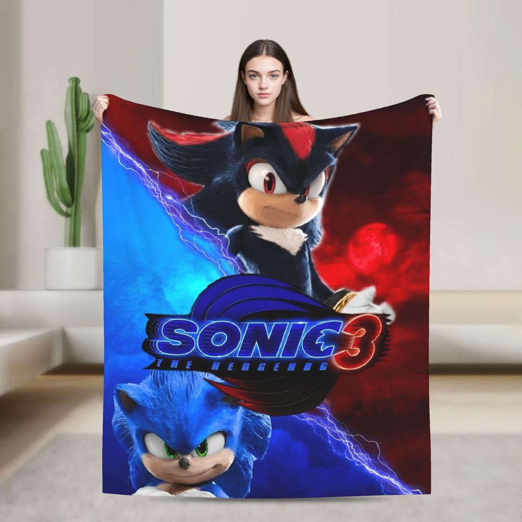 Zbrojené Super Ježek Stín Deka Flanelová Úžasná Prodyšná Přehozová Deka pro Dekoraci Přehozu