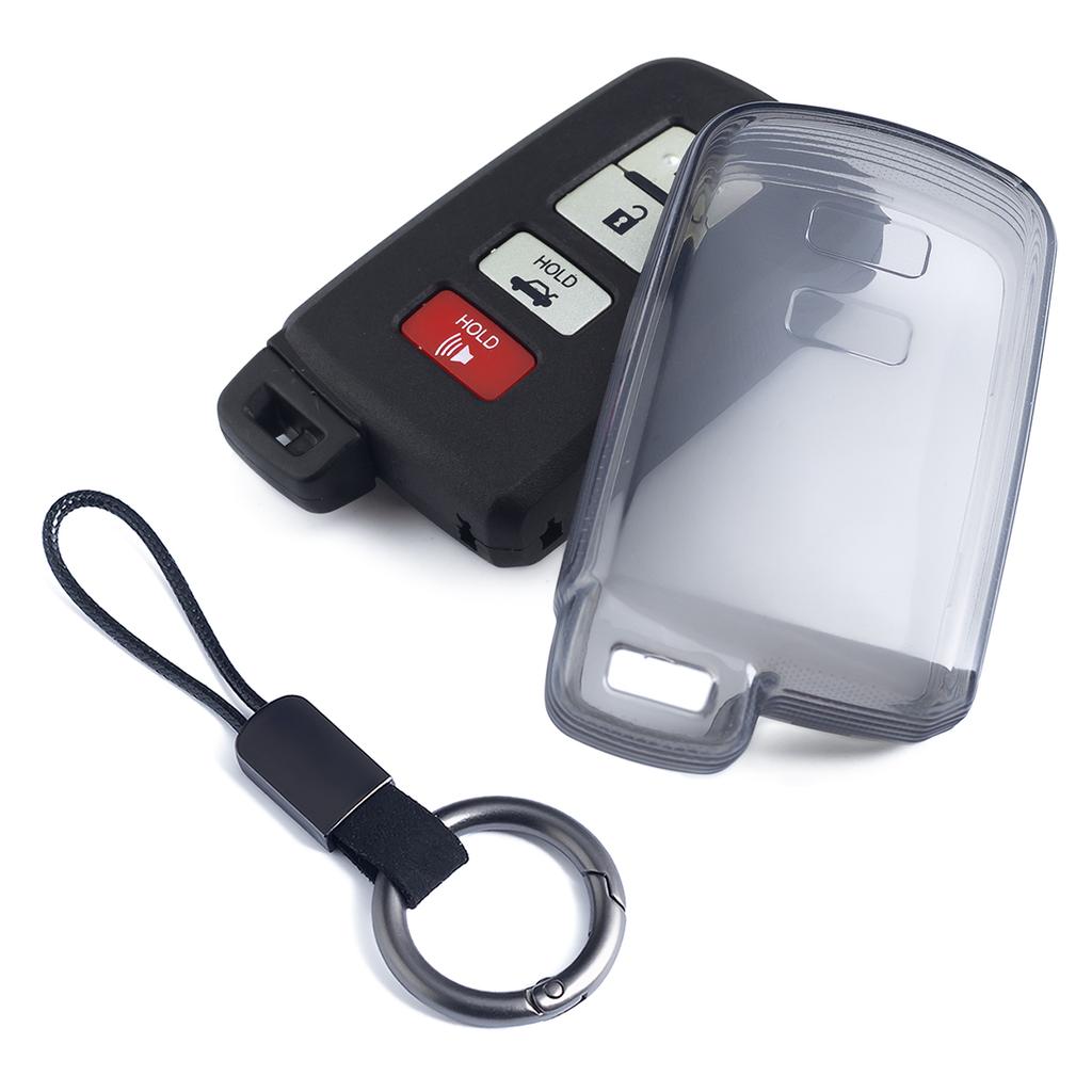 Slim Car Key Fob Case Cover Keychain For Toyota Highlander Kluger Corolla RAV4 Camry Tacoma 4Runner Sequoia Tundra Land Cruiser
