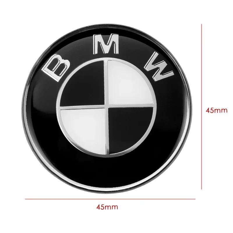 2026 Hot 1Pcs 45mm Car Steering Wheel Badge Emblem Sticker Auto-Styling For BMW E36 E46 E53 E90 E60 E61 E93 E87 X1 X3 X5 X6 F30 F20 F10 F1