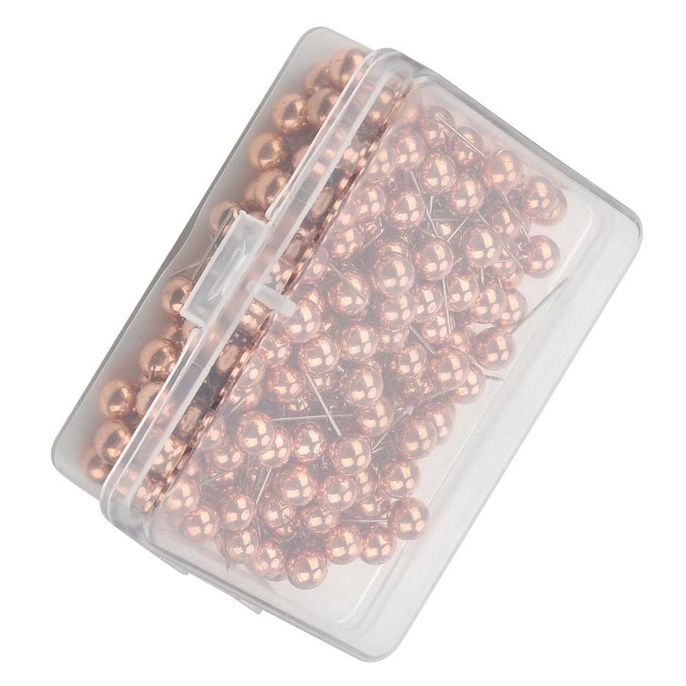 200pcs Rose Gold Pushpin Plastic Straight Pin Decorative Thumbtack Pins  Cork Boards