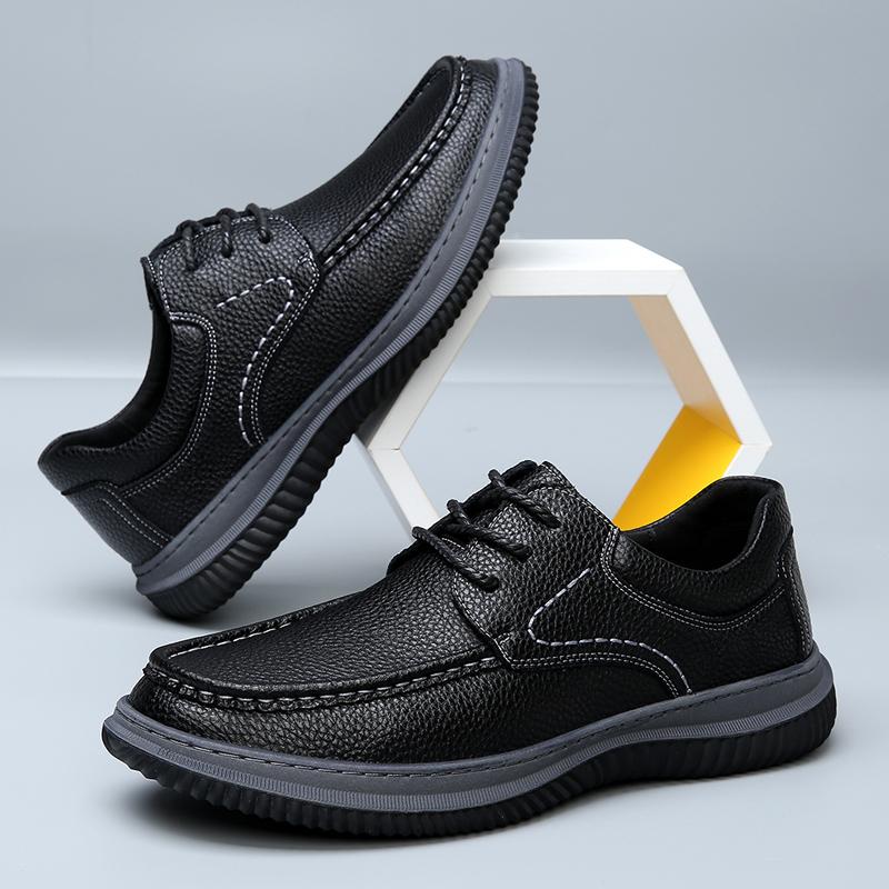 Fashion mens dress shoes men lace up fashion Business Formal man Bullock Oxfords shoes Genuine Leather British style Retro lace-up shoes