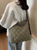 Cotton Casual Square Tote Bag With Embroidery And Large Capacity For Daily Use