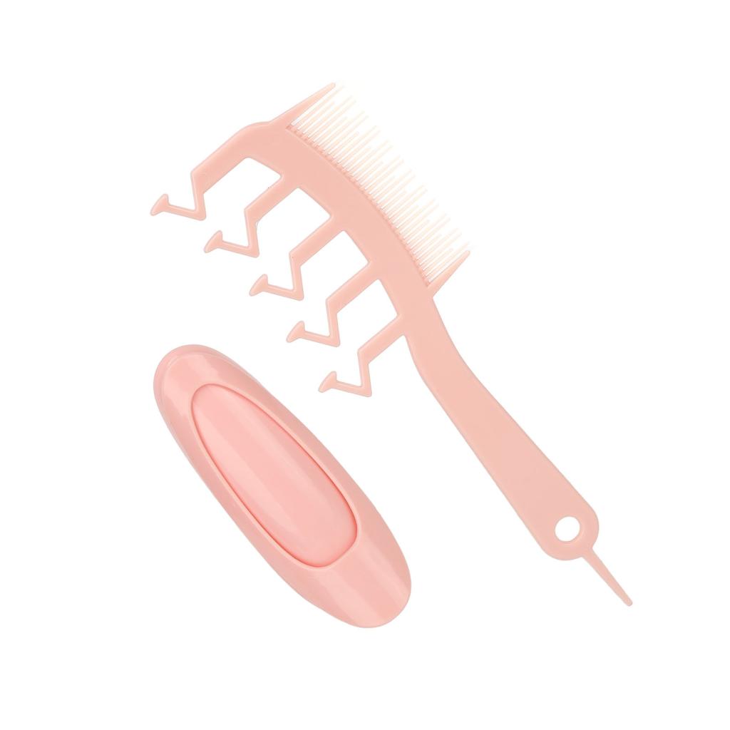 Hair Slit Comb Z Shape Ergonomic Handle Lightweight Portable Artifact Detangling Comb Hair Tool Set