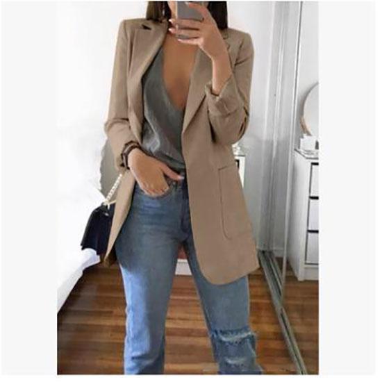 Blazers Coats for Women Elegant Casual Clothing Autumn Winter Shoulder Pads Business Suit Vintage Ladies Jackets Fashion