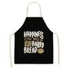 Cake Letters Women's  Kitchen Cotton Linen Apron Black Bib Household CleaningCooking