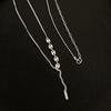 Double-Layered Pig Nose Necklace: Women's Summer Hip Hop Choker with Personality and Fashionable Clavicle Chain Design.