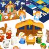 Nativity Advent Calendar Little People Collectibles Religious Christmas Countdown Calendar Christian Advent Calendar Gift for Kids Teens Families