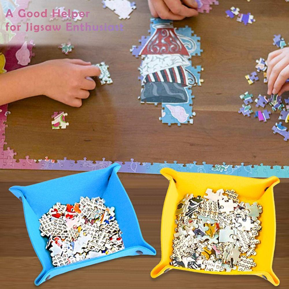 Partition Jigsaw Puzzle Disk 6 Colors Puzzle Sorting Trays Portable Puzzle Tray  Educational Toy