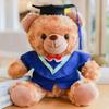 Graduation Gift University Doctorate Master's Bear Doll Teddy Bear Plush Toy Printed Gift Gift for Classmates