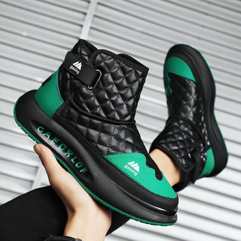 Men Winter Snow Boots Men New High-top Winterproof Comfortable Cotton Shoes Thick Soled Anti Slip Outdoor Thickened Casual Shoes