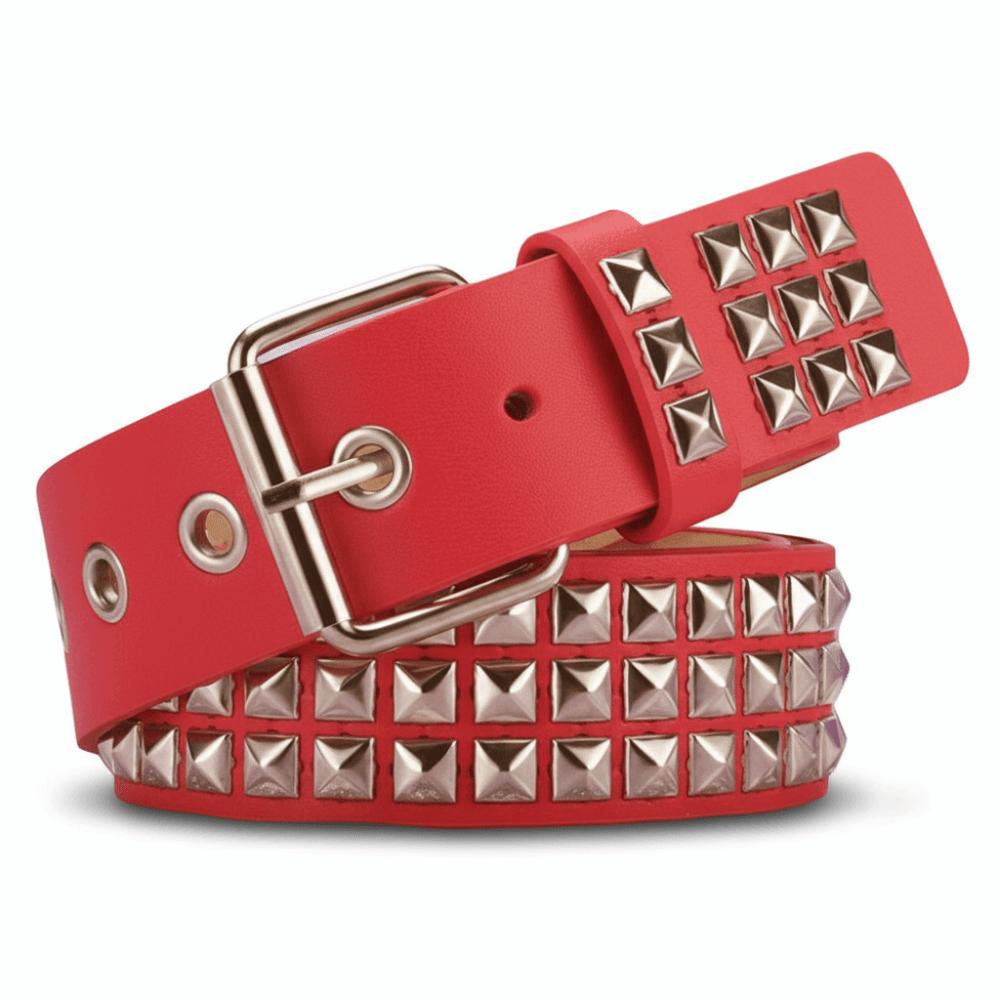 Retro Nýtovaný Pásek Punkový Klubový Rockový Styl Pásek Trendový Džínový Pásek Módní Dekorace