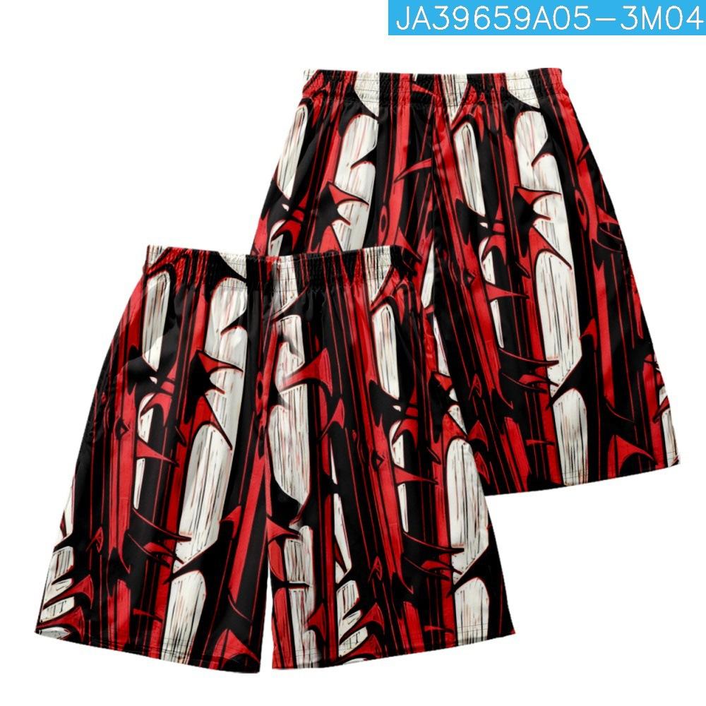 New Bramble Element D Digital Printing Casual Personality Summer Beach Pants Shorts 2XS