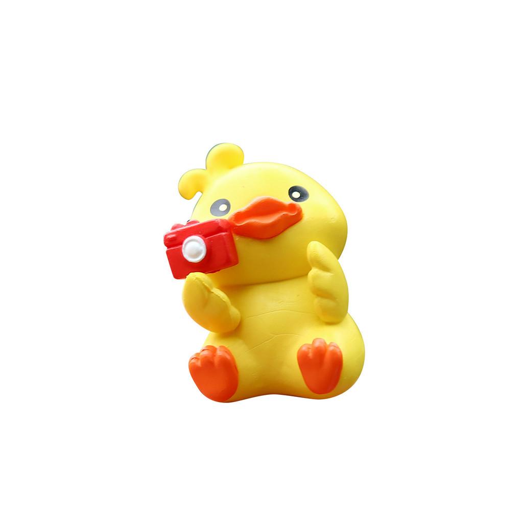 Cute Cartoon Yellow Duck Figurine For Car Decor And Photography Pvc Collectible Toy