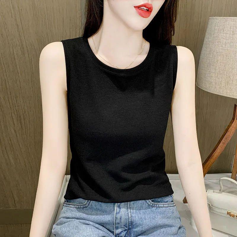 Women's Summer Spaghetti Strap Tank Top - Slim Fit Sleeveless Vest for Students & Girls