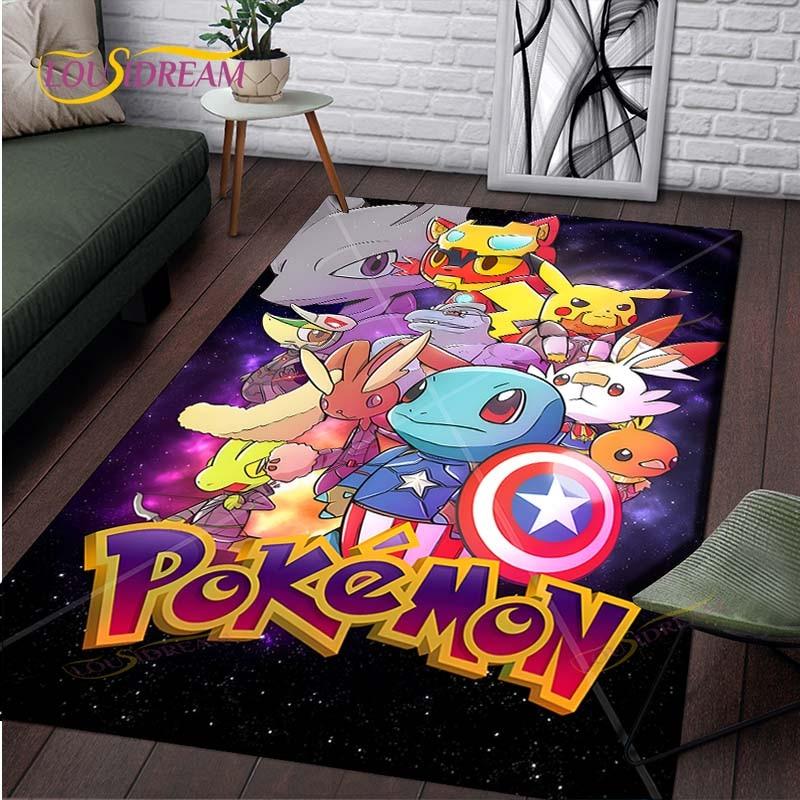 Anime Pokemon Pattern Carpets Living Room Anti-Skid Pikachu Area Rug Kids Bedroom Mats Yoga Mat Large Carpet Decor
