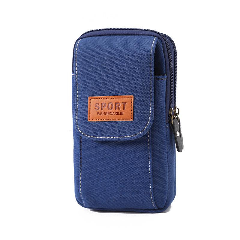 Multifunctional Canvas Waist Bag for Cell Phone, Coins, and Keys – Ideal for Outdoor Sports and Suitable for All Ages