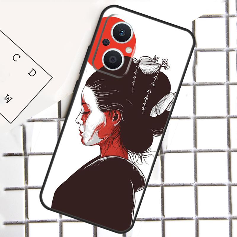Japanese Style Art Phone Case For OPPO Reno 8T 7 8 Lite 14F 14 13 12 11 F 10 Pro OPPO Find X8 X6 X5 X9 Pro Cover
