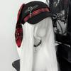 Metal Ring Accents Rabbit Ear Beret Y2K Punk Style Visor Beret Cap  Alternative Fashion