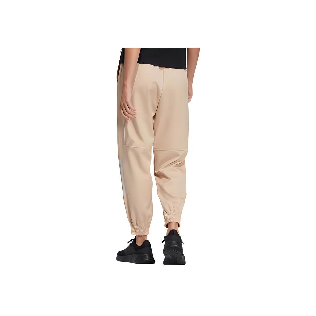 Adidas Essential 3-Stripes Logo Print Cuffed Track Pants Women Bottoms Khaki HM7087