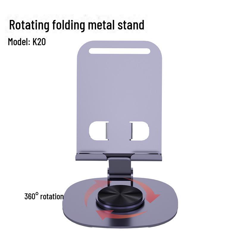 All-Metal Rotating Phone and Tablet Holder - Hands-Free Viewing for TV Shows and Videos