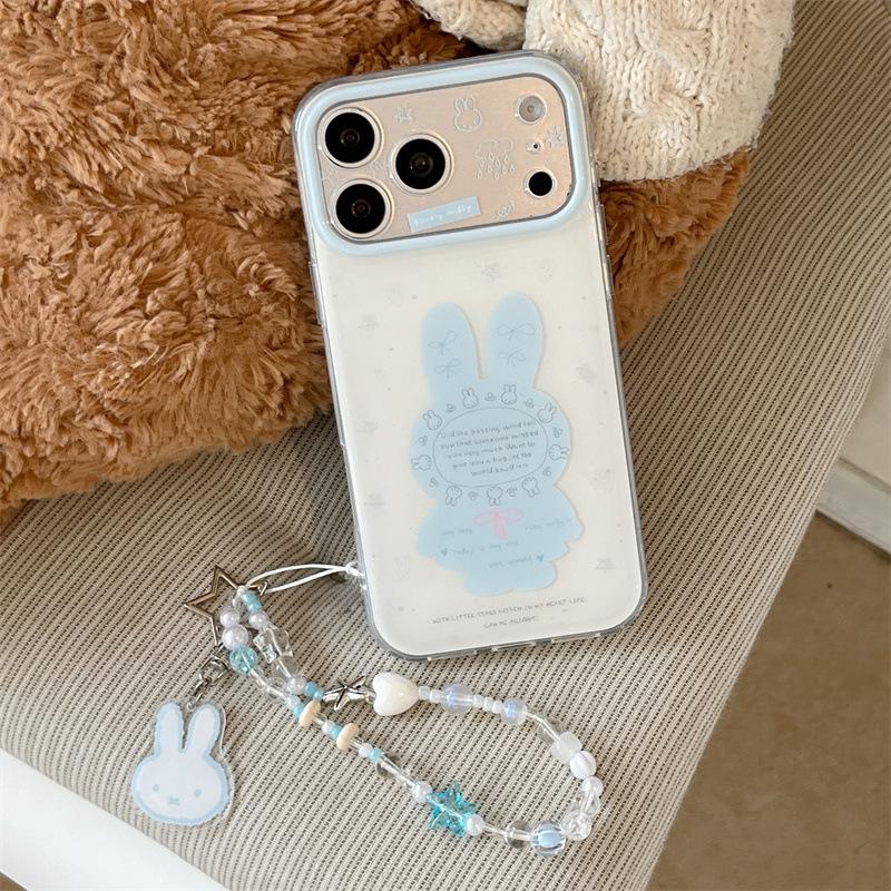 High-End Cute Bunny Chain Case for iPhone 17/16 Pro Max/15 Pro