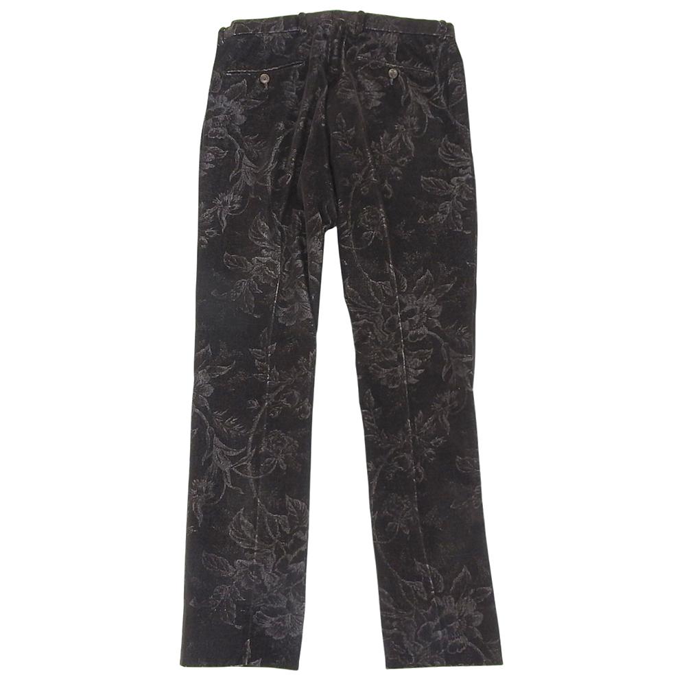Gucci Botanical Print Cotton Pants, Men's, Charcoal Gray, Size 46, 75KJF2 Bottoms 46 Charcoal grayUsed