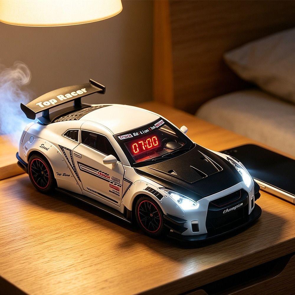 Zink Zinklegierung Körper Hypercar Wecker LED-Anzeige Automodell Uhr Supercar Wecker Heimdekoration