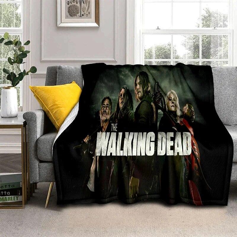 3D Horror TV The Walking Dead TWD Blanket,Soft Throw Blanket for Home Bedroom Bed Sofa Picnic Travel Office Cover Blanket Kids